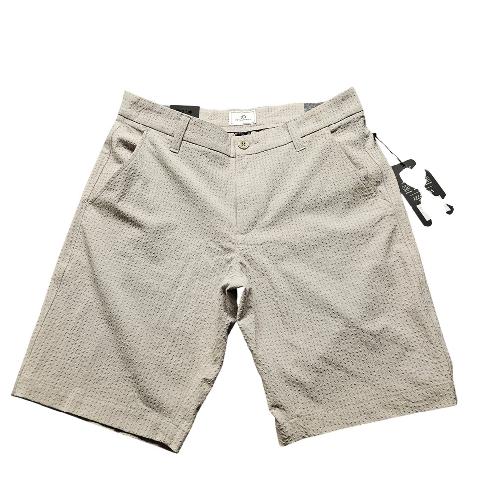 7 Diamonds La Jolla Technical Shorts Mens 30 Beige Relaxed Comfort Stretch Golf